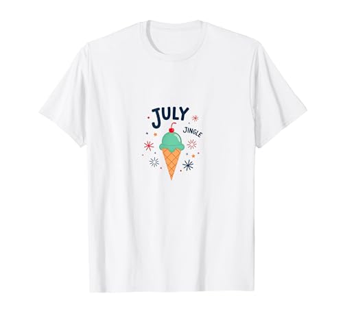 Juli Jingle Eiscreme Feier Sommer, Weihnachten im Juli T-Shirt, Herren, Weiß, S von Generic