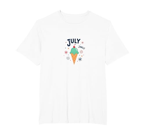 Juli Jingle Eiscreme Feier Sommer, Weihnachten im Juli T-Shirt, Herren Große Größen, Weiß, 2X Tall von Generic