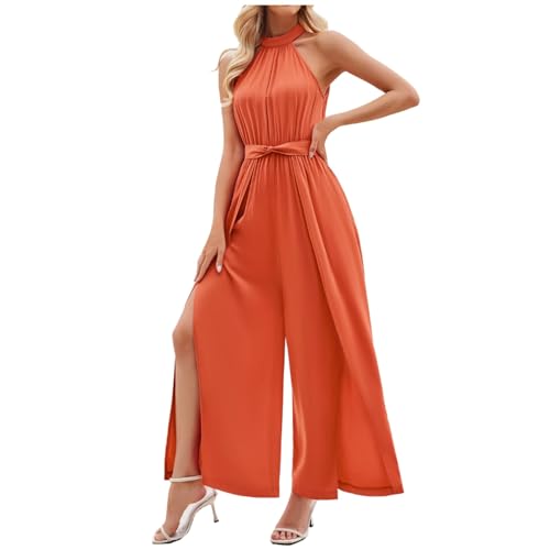 Jumpsuit Damen Elegant Festlich Damen Latzhose Sommer Jumpsuit Gefütterte Arbeitshose Träger Jumpsuit Overall Hosenanzug Damen Festlich Elegant Playsuit Romper von Generic