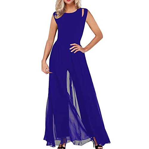 Jumpsuit Damen Sommer 3/4-Arm Overall Lang Weites Bein Elegant Overall Frauen Spitze Ärmel Hosenanzug Playsuit Romper Spielanzug von Generic