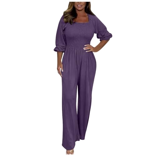 Jumpsuit Weiss mit Blumen Damen Sommer Jumpsuit kurz Jumpsuit schwarz weiß elegant Jumpsuit 50er Jahre Jumpsuit 70er Jahre Jumpsuit Damen elegant Einteiler Schlafanzug Damen Lack Overall Damen von Generic