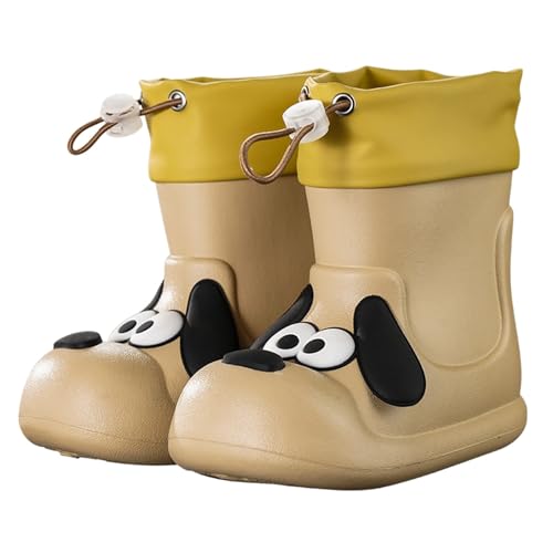 Junge Gummistiefel Mädchen Wasserschuhe Regenzeit Baby Regenschuhe Leichte Cartoon Verstellbare Kordelzug Bequem Boots Regenstiefel Wasserdicht Anti-Rutsch Slip Stiefel von Generic