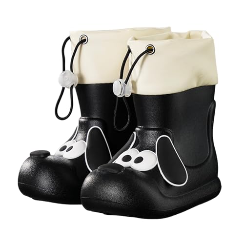 Junge Gummistiefel Mädchen Wasserschuhe Regenzeit Baby Regenschuhe Leichte Cartoon Verstellbare Kordelzug Bequem Boots Regenstiefel Wasserdicht Anti-Rutsch Slip Stiefel von Generic