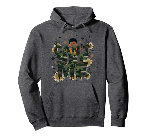 Jungen Camo Cant See Me Playful Hide and Seek Adventure Pullover Hoodie, Unisex für Erwachsene, Anthrazit Meliert, M von Generic