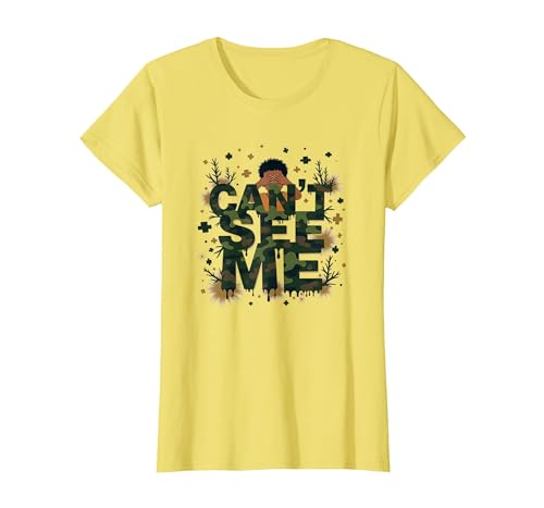 Jungen Camo Cant See Me Playful Hide and Seek Adventure T-Shirt, Damen, Gelb, XS von Generic