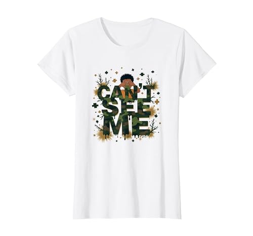 Jungen Camo Cant See Me Playful Hide and Seek Adventure T-Shirt, Damen, Weiß, XS Jungen Camo Cant See Me Playful Hide and Seek Adventure T-Shirt, Damen, Weiß, XS von Generic
