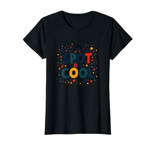 Jungen Dot Day Celebration Joyful Youth Jumping T-Shirt, Damen, Schwarz, XS von Generic