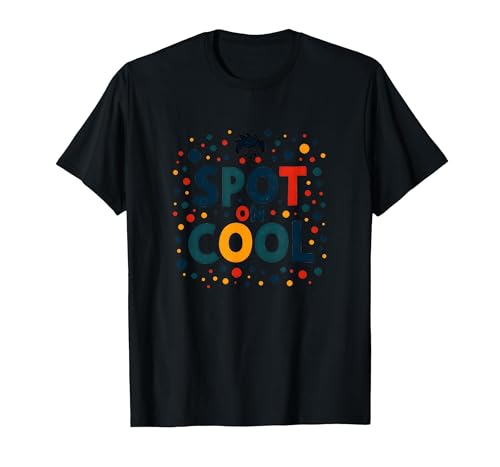 Jungen Dot Day Celebration Joyful Youth Jumping T-Shirt, Herren, Schwarz, L von Generic