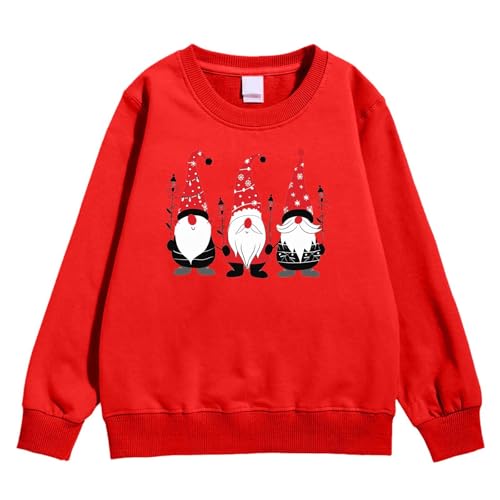 Jungen Mädchen Weihnachtspullover - Fashion Langarm Grafik Sweatshirt Weihnachten Hoodie Winter Freizeit Thermoshirt Strick Sweatshirt Elegant Long Sleeve Top Festivalkleidung für 2-6 Jahre von Generic