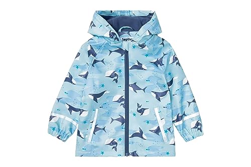 Jungen Match und Buddeljacke Wasserdicht Winddicht Gefüttert Regen Jacke (as3, numeric, numeric_98, numeric_104, Blau) von Generic