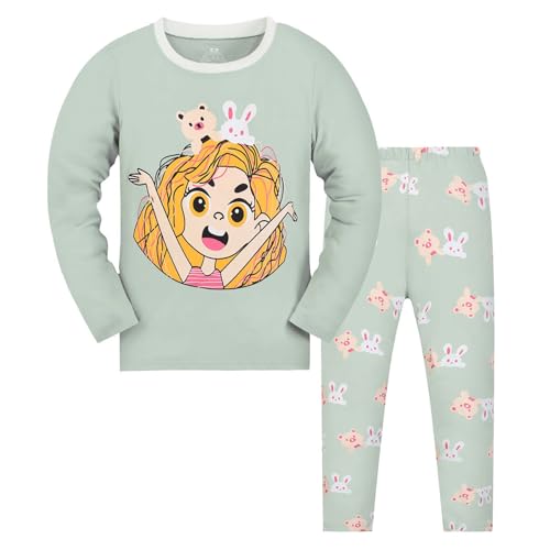 Jungen Schlafanzug Langarm Kinder Nachtwäsche Baumwolle Winter Pyjama Set Dinosaurier Zweiteiliger Schlafanzüge Weihnachten Pyjama Set Größe 2-10 Jahre von Generic