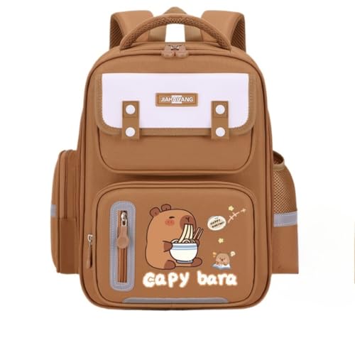 Jungen und Mädchen Leichter Rucksack, Capybara Kinder Schultasche wasserdicht, Kindergarten Grundschüler Schultern Schultasche,Braun,small Jungen und Mädchen Leichter Rucksack, Capybara Kinder Schultasche wasserdicht, Kindergarten Grundschüler Schultern Schultasche,Braun,small von Generic