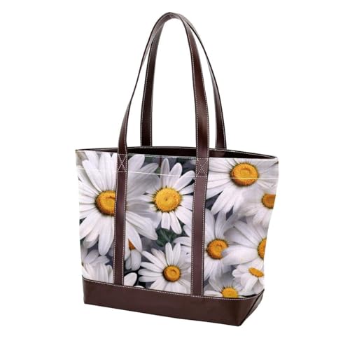 Jungle Daisy-1094 modische gewaschene strapazierfähige Leder-Geldbörse für Damen, mit Tragegriff oben, mit Taschen, Reißverschluss, mehrfarbig, 33,8 x 12 x 31 cm von Generic