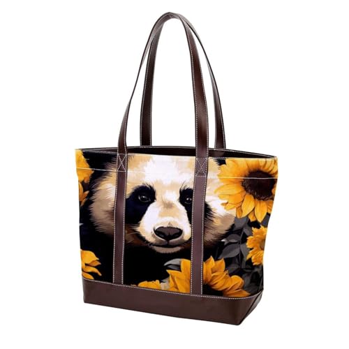 Jungle Daisy-485 modische gewaschene strapazierfähige Ledergeldbörse für Damen, mit Tragegriff oben, mit Taschen, Reißverschluss, Mehrfarbig 04, 33.8x12x31cm/13.3x4.7x12.2 in von Generic