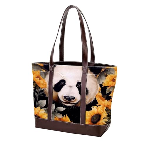 Jungle Daisy-485 modische gewaschene strapazierfähige Ledergeldbörse für Damen, mit Tragegriff oben, mit Taschen, Reißverschluss, Mehrfarbig 05, 33.8x12x31cm/13.3x4.7x12.2 in von Generic