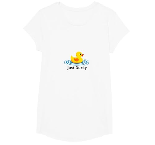 Just Ducky Badeente Badeente Humor T-Shirt, Girls, Weiß, XS Just Ducky Badeente Badeente Humor T-Shirt, Girls, Weiß, XS von Generic