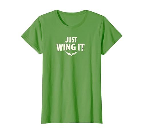 Just Wing It: Motivierende Engelsflügel T-Shirt, Damen, Hellgrün, 3XL Just Wing It: Motivierende Engelsflügel T-Shirt, Damen, Hellgrün, 3XL von Generic