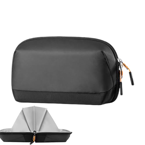 Kabel-Organizer-Tasche, Reise-Organizer für elektronische Geräte - 2024 neue elektronische Tasche Kabel-Organizer 180 ° Öffnung Tragbare Batterieaufbewahrung Tasche für, Schwarz , Se référer au von Generic