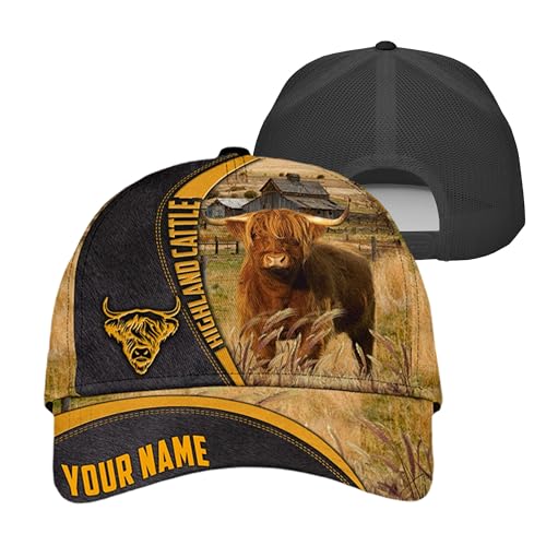 Kappe Baseball Hochlandrinder Und Schwarz-Gelb-Thema Wanderhut Soft Baseballkappen Leicht Abwaschbar Hüte Für Outdoor-Aktivitäten Tennis Camping von Generic