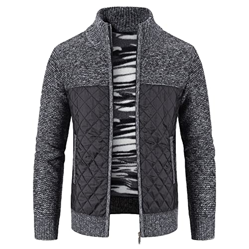 Kapuze Wintermantel Herren gefüttert mit Stehkragen Steppjacke Winddicht Winterjacke Business Überzieher Schlank Freizeitjacke Wanderjacke Softshelljacke Kapuzenjacke outdoorjacke Übergangsjacke von Generic