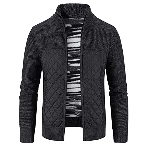 Kapuze Wintermantel Herren gefüttert mit Stehkragen Steppjacke Winddicht Winterjacke Business Überzieher Schlank Freizeitjacke Wanderjacke Softshelljacke Kapuzenjacke outdoorjacke Übergangsjacke von Generic