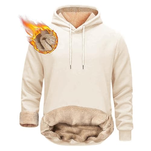 Kapuzenpullover Herren, Warm Fleecepullover Männer Winter Sweateshirt Herren mit Kapuze Kapuzenpulli Herren Hoodie mit Sherpa-Futter Gefütterte Hoodies von Generic