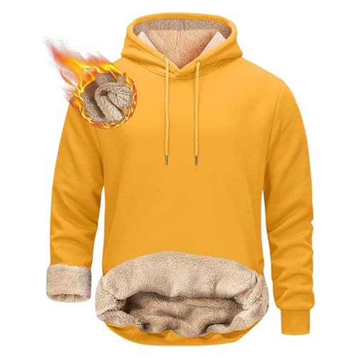 Kapuzenpullover Herren, Warm Fleecepullover Männer Winter Sweateshirt Herren mit Kapuze Kapuzenpulli Herren Hoodie mit Sherpa-Futter Gefütterte Hoodies von Generic