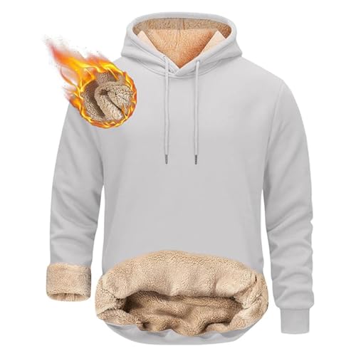 Kapuzenpullover Herren, Warm Fleecepullover Männer Winter Sweateshirt Herren mit Kapuze Kapuzenpulli Herren Hoodie mit Sherpa-Futter Gefütterte Hoodies von Generic