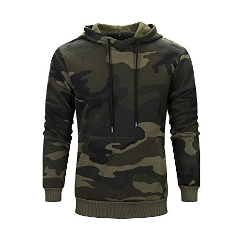 Kapuzenpullover Herren Casual Warm Hoodie Baumwolle Pullover mit Kapuze Männer Langarmshirt Kapuzenpullover Herren Camouflage Sweatshirt Kapuzenpulli Winter Warm Pulli Slim Fit von Generic