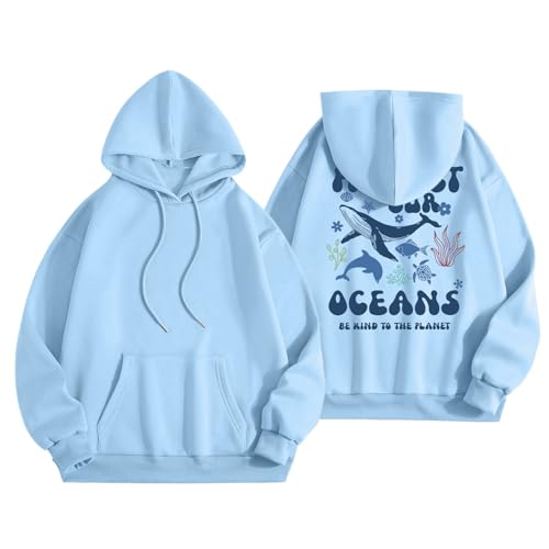 Kapuzenpullover für Damen Hoodie Sweatshirt Oversize Kapuzensweat mit Wasserlebewesen Druck Oberteile Niedlich Hoodies Freizeit Tops Outdoor Frauen Oberteile Kapuzenpullover für Damen Hoodie Sweatshirt Oversize Kapuzensweat mit Wasserlebewesen Druck Oberteile Niedlich Hoodies Freizeit Tops Outdoor Frauen Oberteile von Generic