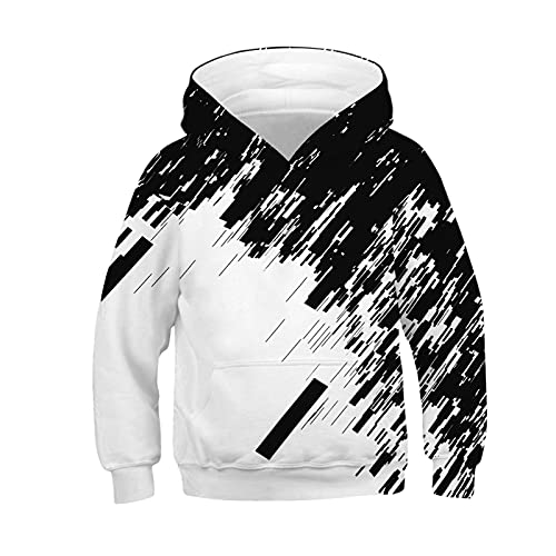 Kapuzenpullover für Kinder - Teddy-Fleece Sweatjacke Jungen Teenager Sportshirt Winterjacke mit Kapuze Boy Coole Oberteile Locker Sweatjacke Kordelzug Taschen für 4-14 Jahre Alt Autumn Winter von Generic