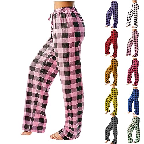 Karierte Schlafhose Damen Schwarz Pyjamahose Schlafanzug Für Frauen Pyjamahosen In Übergröße Rot Karierter Pyjama Karierte Schlafhose Damen Schwarz Pyjamahose Schlafanzug Für Frauen Pyjamahosen In Übergröße Rot Karierter Pyjama von Generic