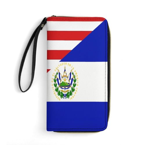 Kartenetui Amerika-Flagge Und EL-Flagge Geldtasche Kreative Portemonnaie Retro Leder Geldbörse Für Frauen, Mädchen, Kinder Kartenetui Amerika-Flagge Und EL-Flagge Geldtasche Kreative Portemonnaie Retro Leder Geldbörse Für Frauen, Mädchen, Kinder von Generic