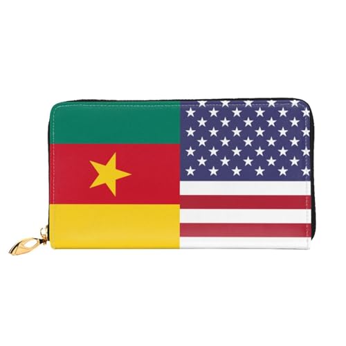 Kartenetui Amerika Kamerun Freundschaftsflagge Geldbeutel Lustige Portmonee Tragbare Leder Geldbörse Für Mutter, Freund, Freundin von Generic