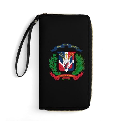Kartenetui Dominikanische Republik Reißverschluss Geldbörse Printmotiv Portemonnaie Lustige Tragbare Brieftasche Für Frauen, Lehrer, Freund von Generic