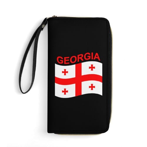 Kartenetui Flagge Von Georgien Portmonee Vintage Geldtasche Printmotiv Kleine Münzbörse Für Lehrer, Kinder, Freundin von Generic