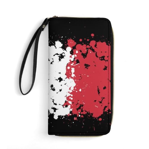 Kartenetui Grunge Blots Italien Flagge Wallet Nette Reißverschluss Geldbörse Vintage Geldbörse Für Freundin, Mutter, Lehrer von Generic