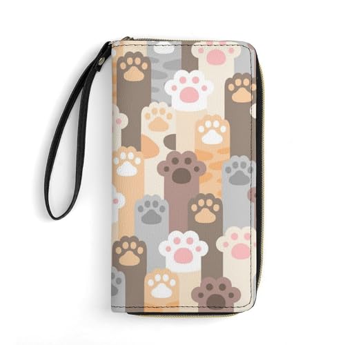 Kartenetui Katzenpfotenabdruck Handtaschen Vintage Design Portemonnaie Lustige Kleine Münzbörse Für Frauen, Freund, Tochter von Generic