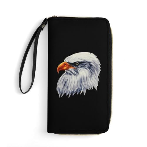 Kartenetui Kopf Der Amerikanischen Armeeflagge Reißverschluss Geldbörse Retro Geldtasche Vintage Design Wallet Für Tochter, Freundin, Mädchen von Generic