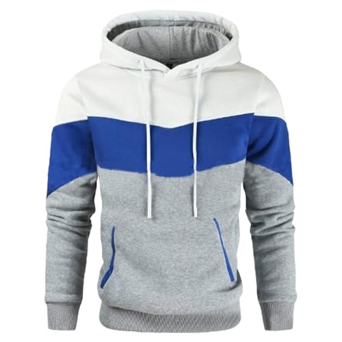 Kaschmir Pullover Herren Herren Men's Casual Loose Matching Color Hoodie Winter Pullover Warm Norweger Gelber h XS von Generic