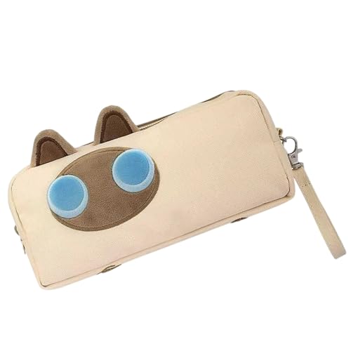 Katzen-Bleistifttasche – Reißverschluss-Federmäppchen | Ästhetischer Stift-Organizer | Katzen-Federmäppchen-Organizer | Multifunktionaler Organizer | Schreibwaren-Make-up-Tasche | Stiftetui Für Kinder von Generic