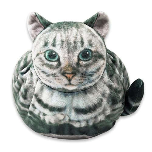 Katzen-Kulturbeutel, Katzenförmiger lustiger Kätzchen-Kulturbeutel mit Kordelzug | Weiche Katzen-Münztasche, Geldbörse, Make-up-Reisetasche, Organizer für Badezimmer, Urlaub, Fitnessstudio von Generic