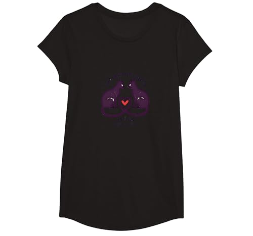 Katzenastrophisch in Katzen verliebt T-Shirt, Girls, Schwarz, XS von Generic