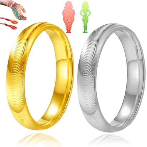 Katzenaugenring für lymphatische Magnettherapie, Katzenaugenring für lymphatische Magnettherapie, Ringe für Frauen, magnetisch (Silver+Gold,8) von Generic