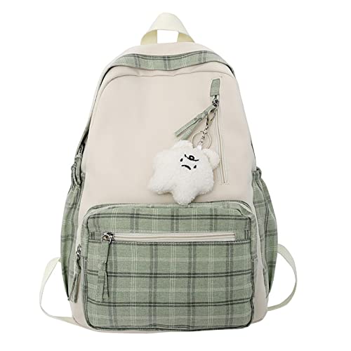 Kawaii Rucksack - Karierte Schultasche für Mädchen | Schultasche das gute Geschenk für Geburtstage, Weihnachten und Schultage, gute Wahl für Schüler und Schüler! von Generic