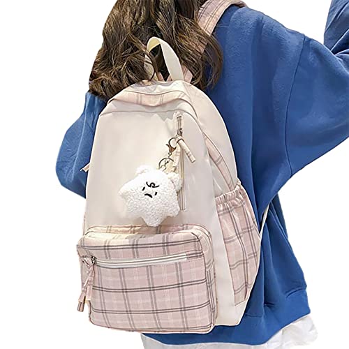 Kawaii Rucksack | Schulrucksack mit mehreren Fächern,Nette College Girls Damen Reiseschule Leichte Lässige Tagesrucksäcke Tasche von Generic