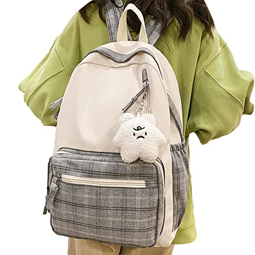 Kawaii Rucksack | Schulrucksack mit mehreren Fächern | College Laptop Rucksäcke Anti Diebstahl Reisen Tagesrucksack Große Büchertaschen Für Jugendliche Mädchen Frauen von Generic