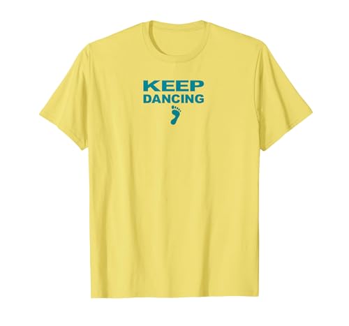 Keep Dancing Foot Motivierender Tanzliebhaber T-Shirt, Herren, Gelb, 3XL von Generic