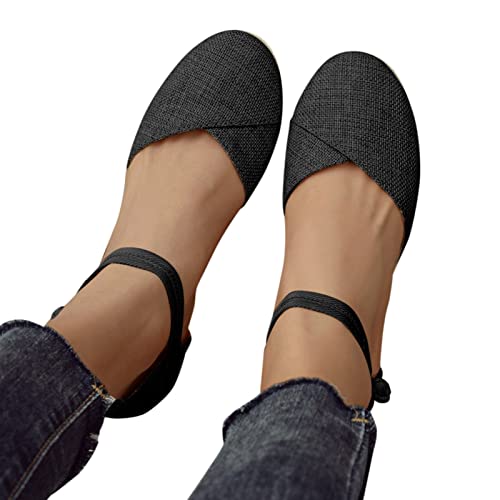 Keilsandalen Damen Keilabsatz Espadrille Wedges Frauen Damenschuhe Keilabsatz Sommer Sommerschuhe Elegant Weite H Absatz Peeptoes Sandaletten Sandale Strandsandalen Abendschuhe von Generic