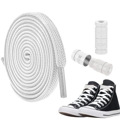 Keine Krawattenschuhschnürsenkel - Stretch Cord, Fashion Loop | Quick Slip Shoelace Set für Männer Frauen Kinder Trainer, Sportschuhe, Jogging -Ausrüstung, Reiseschuhe, Wanderkit, Trendy -Versorgung f von Generic